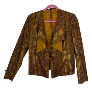 ZARA Limited Edition Faux Suede Snakeskin Jacket Size Medium